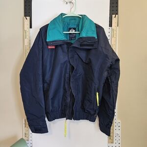 Columbia Turquoise Jacket with Dark Blue Accents Ski Bugaboo